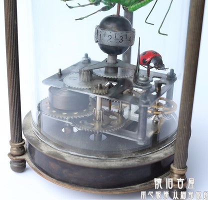 Available handmade antique mechanical clock locust pointer bronze statue watches