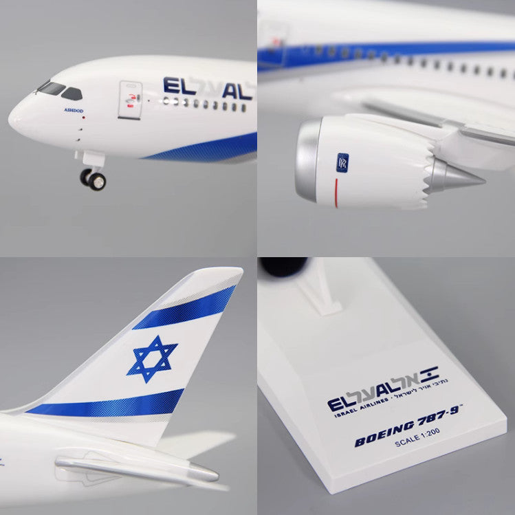 32CM 1:200 Risesoon EI AI Boeing 787-9 Passenger Airplane ABS Plastic Model