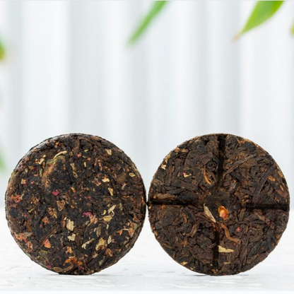 200g Rose Puerh Tea Iron Box Yunnan Seven Zi Cake Ripe Tea 7.05oz