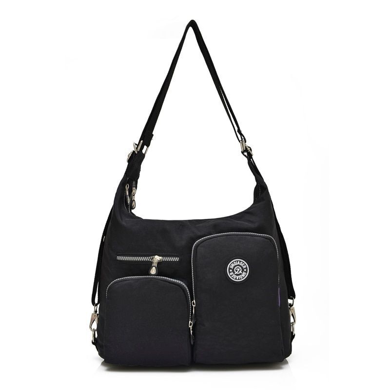Fashion Casual Waterproof Nylon Backpack Zipper Soft Handle School Bag 30*10*3CM
