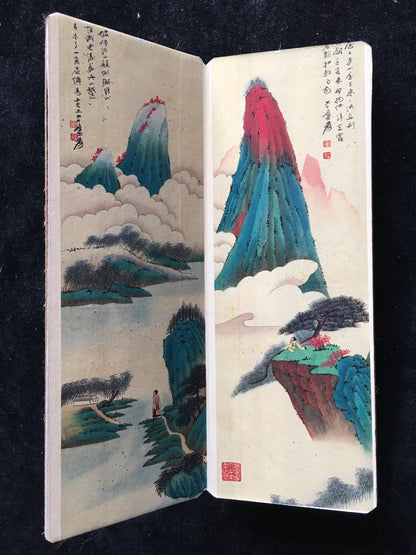 Chinese Lao Zhang Daqian Water Rolling Mountain Yanping -