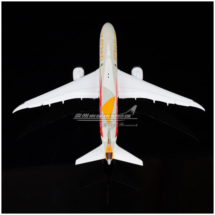 1:400 JC Wings ETIHAD BOEING 787-9 Passenger Airplane Flap Down Diecast Model
