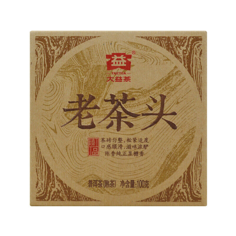 TAETEA Lao Cha Tou * 2014 Menghai Dayi Pu-erh Brick Ripe Puer Tea Brick 100g