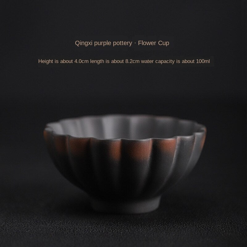 Purple Pottery Teacup Handmade Blind Dagger Scrub Large Master Cup Ceramic