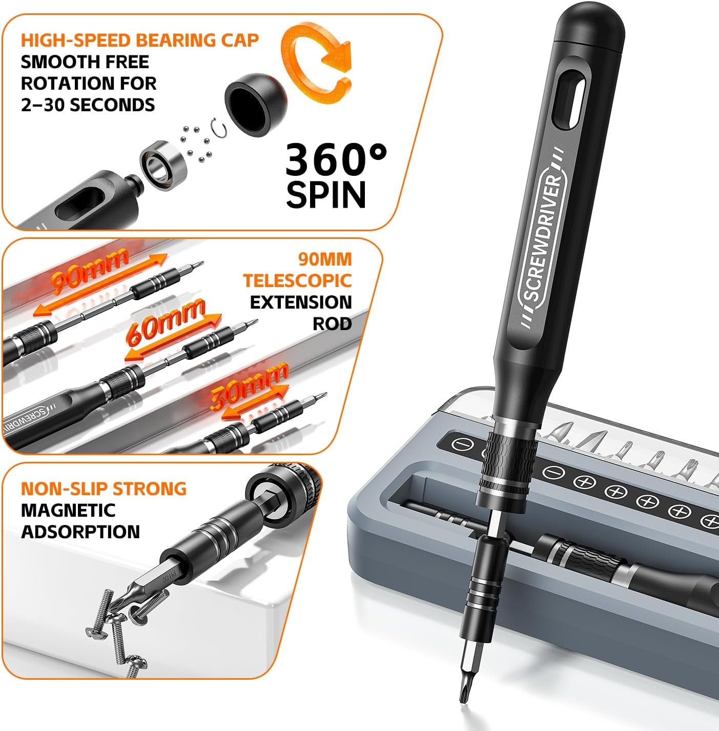 32-In-1 Small Precision Screwdriver Set, Professional Magnetic Mini Repair Tool