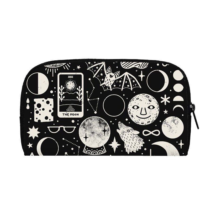 Cute Black Witch Wallet Money Bags Skull Gothic Purses Credit Card Phone Holder