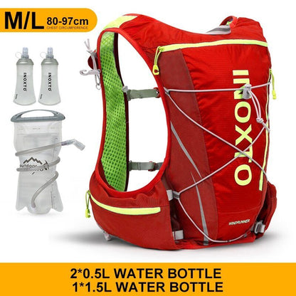 Running Backpack 8L Backpack Hiking Marathon Hydrating Bag 500ml Water Bottle