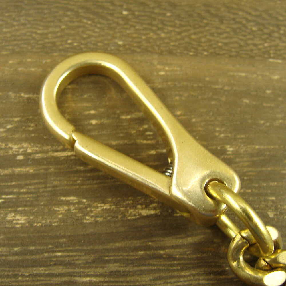 Solid Brass Key Chain Keyring Holder Bag Wallet Chain Keychains With Snap hook