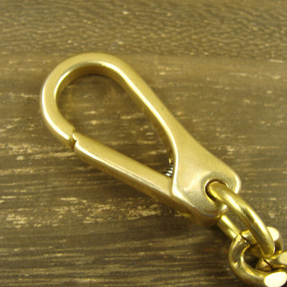 Solid Brass Key Chain Keyring Holder Bag Wallet Chain Keychains With Snap hook