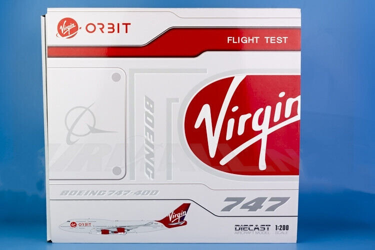 1:200 35CM JC Wings Virgin Orbit BOEING 747-400 Passenger Airplane Diecast Model