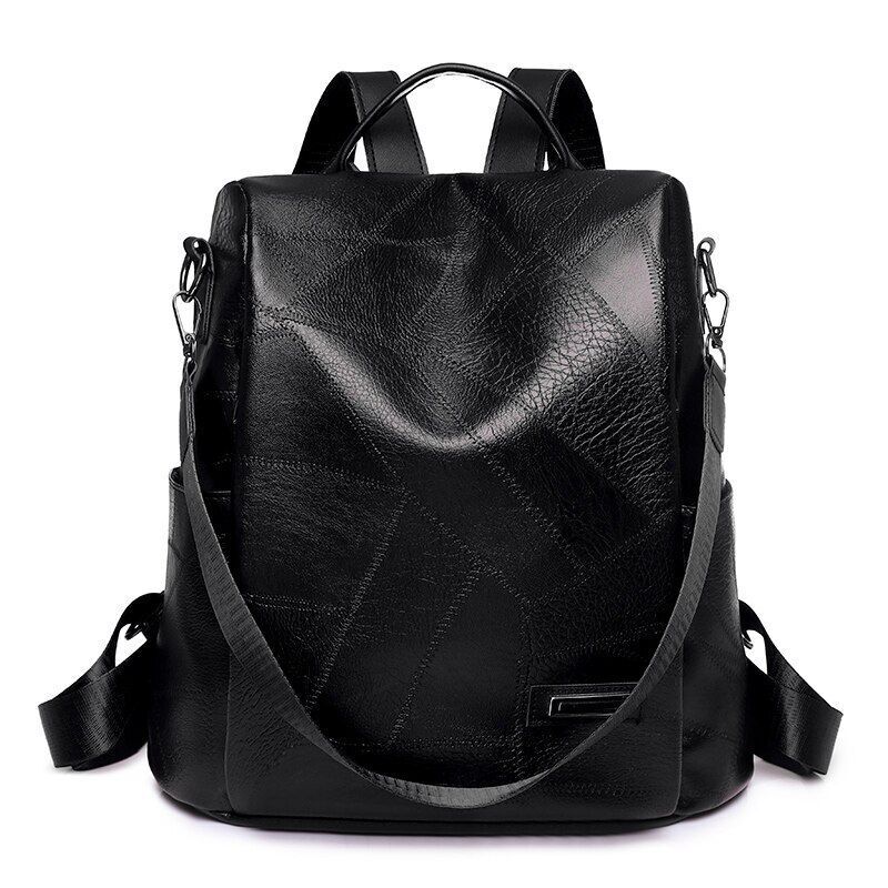 Leather Backpack Luxury Shoulder School Bag Anti Theft Backpack 31*13*31 CM Red