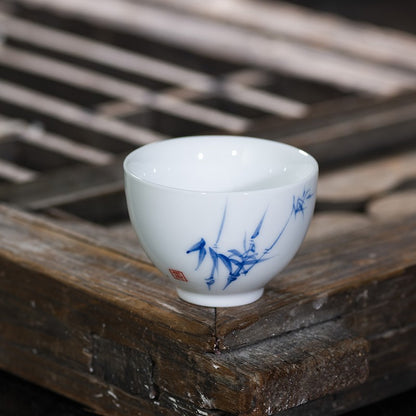 50ML Exquisite Hand-painted Ceramic Tea Cup, Small Tea Bowl Decorative Tea Set