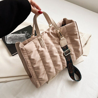 Warm Down Cotton Space Bag Handbags Women Shoulder Bags Shopper Bag