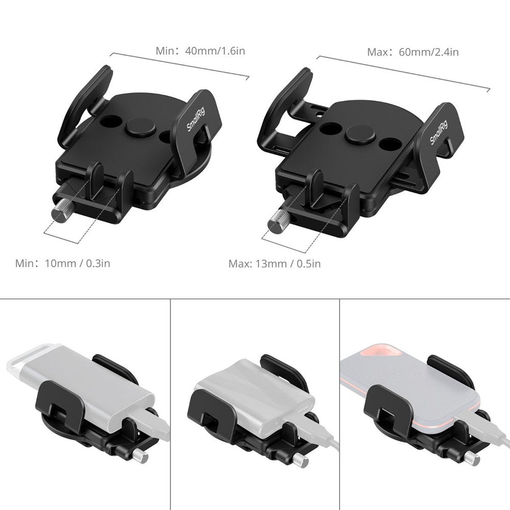 SmallRig Universal SSD Holder (Magsafe Compatible) – Cold Shoe, For T5/T7/T9