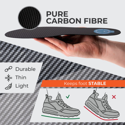 New 1pair carbon fiber insoles shoe-pad midsole for Soccer basketball boots