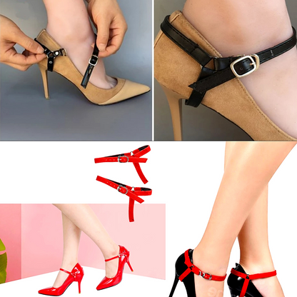 Cordones De Tacon Alto Correas Ajustable Antideslizantes Cinturon de Zapato US