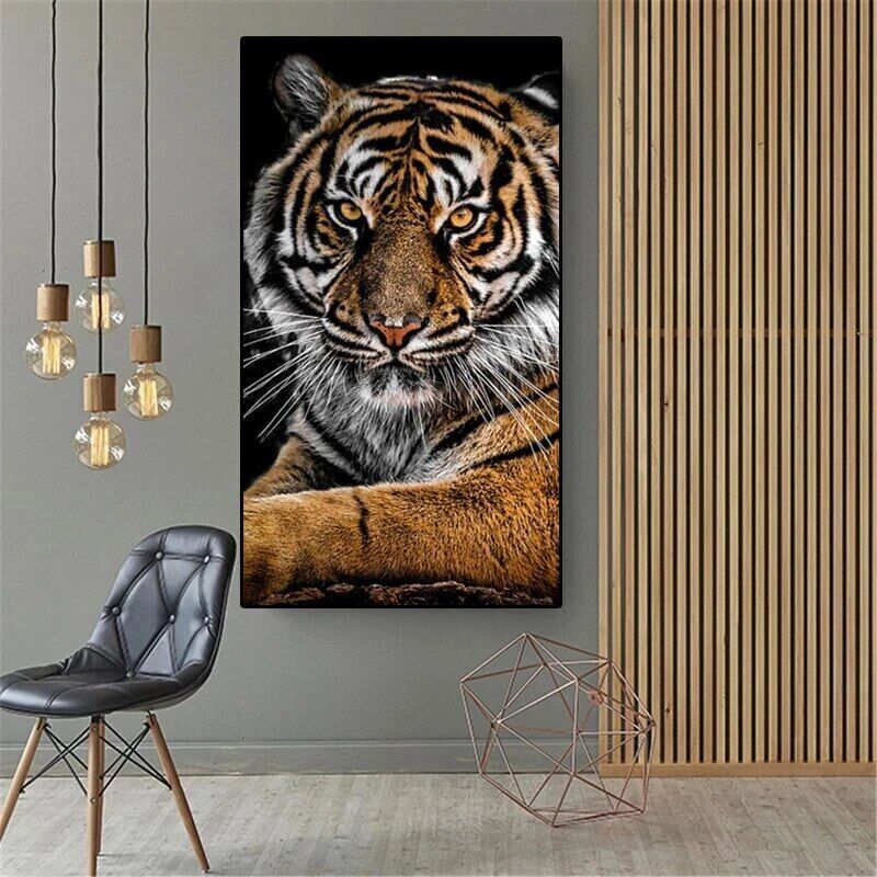Animals Canvas Painting Tiger Canvas Wall Art Home Decor Posters Prints Pictures
