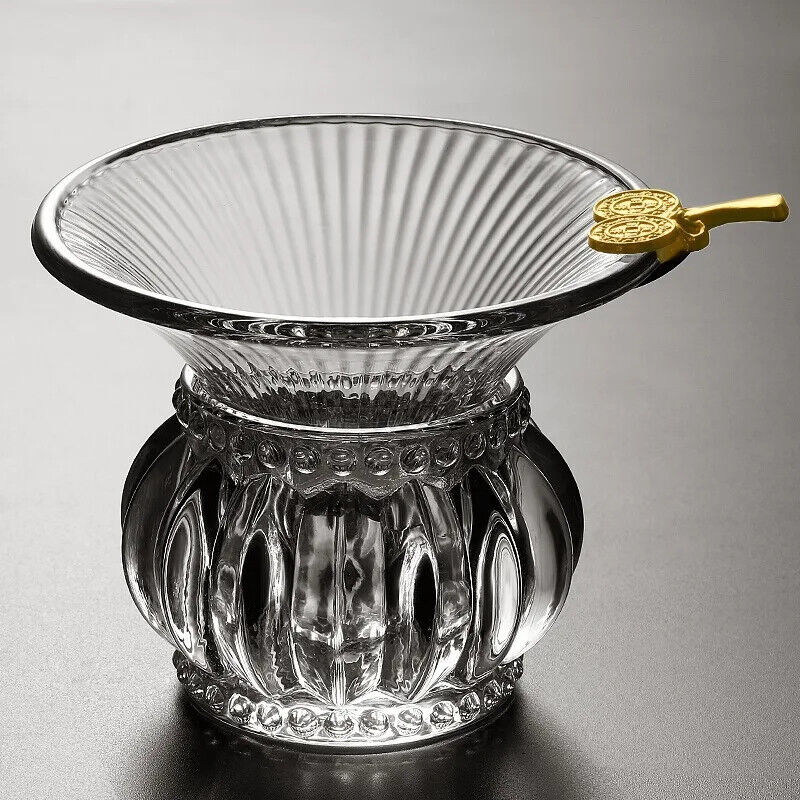Tea Strainer Cup Thickened Glass Transparent Heat-Resistant Home Filter Infusers
