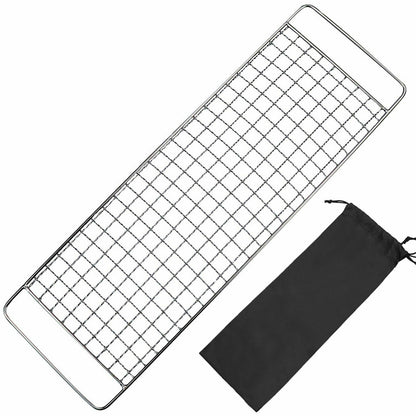 Stainless steel Barbecue Grill Pot Rack Net Mesh Rack Outdoor Camping Cookware