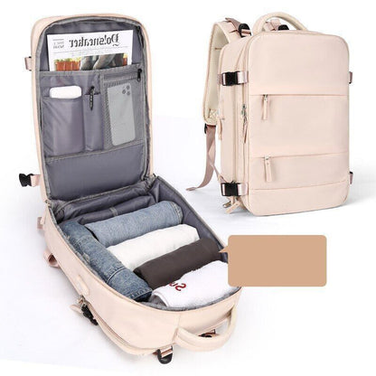 Women Laptop Backpack USB Charging School Backpack Shoe Bag Travel Backpack