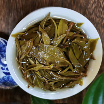 357g Yunnan Iceland Wuzhai Earth Boundary Head Spring Puerh Raw Tea Cake 12.59oz