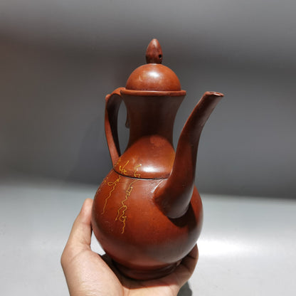 Chinese Yixing Zisha Clay Handmade Exquisite Teapot（高酒壶 低款：乾隆御制）