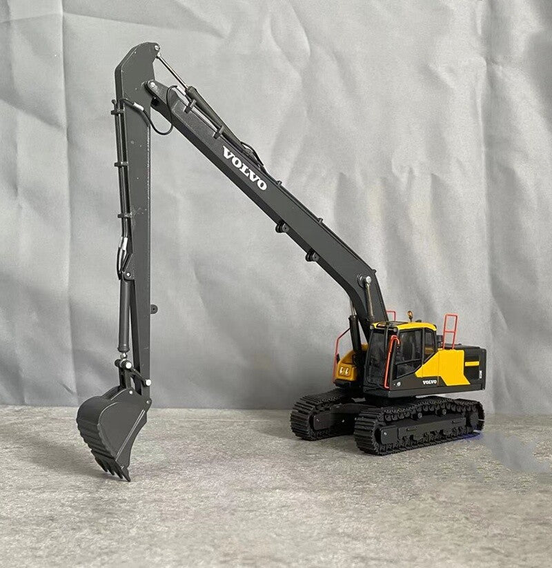 1:50 EC220E Extended Arm Excavator Machine Construction Equipment Diecast Model