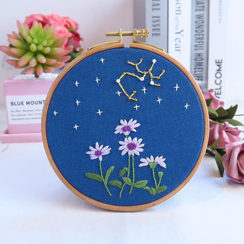 Embroidery Kit DIY Needlework Zodiac Horoscope Needlecraft Cross Stitch Artcraft