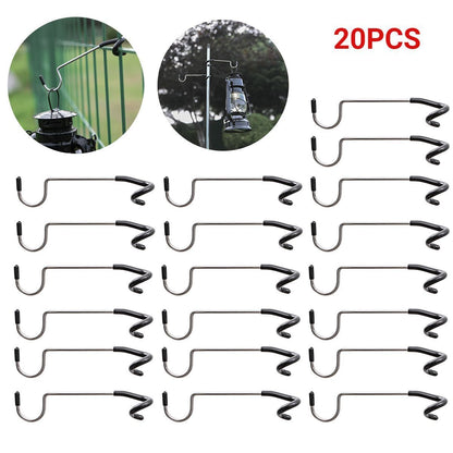 Stainless Steel Light Stand Holder Hooks Portable Tent Pole Lamp Hanger Hunting