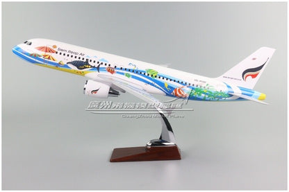 47CM Bangkok Air AIRBUS A320 HS-PGW Passenger Airplane Resin Aircraft Model