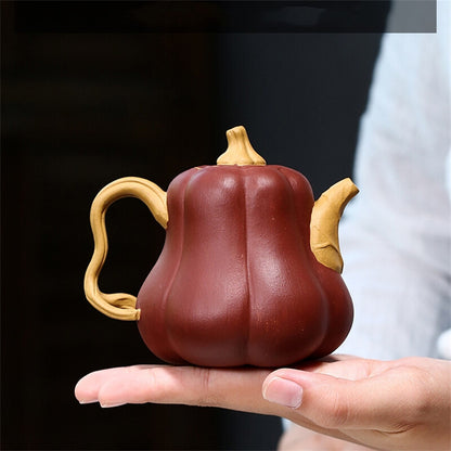 Full Handmade Tea Pot Pumpkin Design Original Ore Real Yixing Zisha Clay Pot