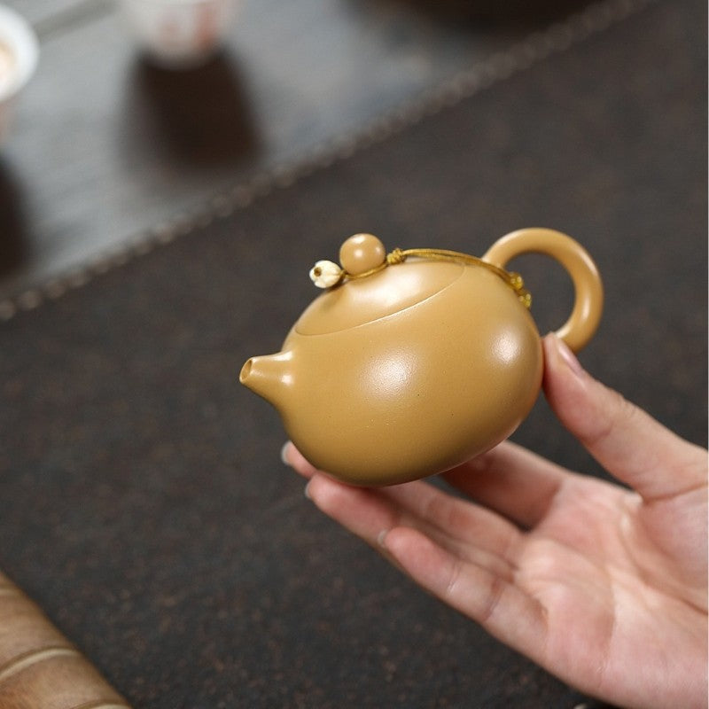 Handmade Tea Pot Xishi Pot Real Yixing Zisha Duan Clay Original Ore 120ml China