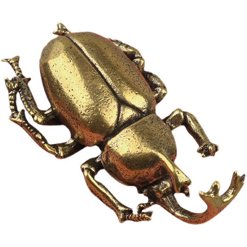 Brass Unicorn Fairy Tea Pet Simulation Retro Beetle Beetle Decoration Ornament