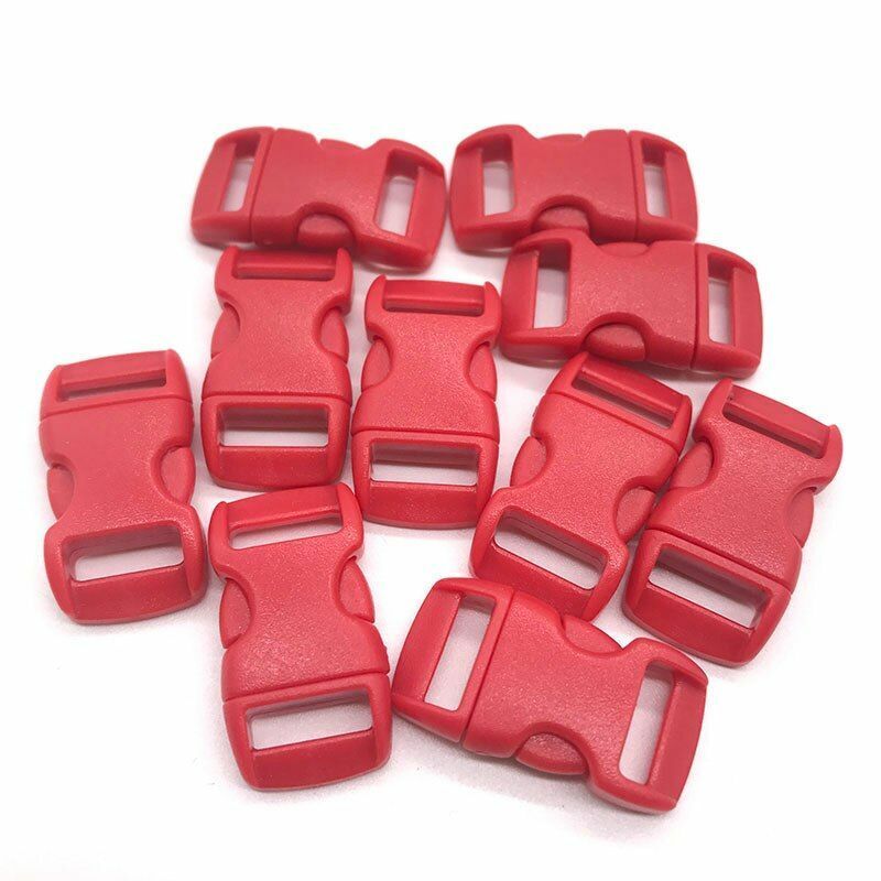 10Pcs Side Release Buckle Curved Paracord Dog Collar Strap Webbing Outdoor Camp