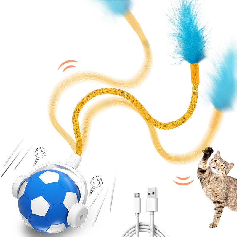 Electric cat toy, dog rolling ball toy, interactive pet jumping ball cat toy