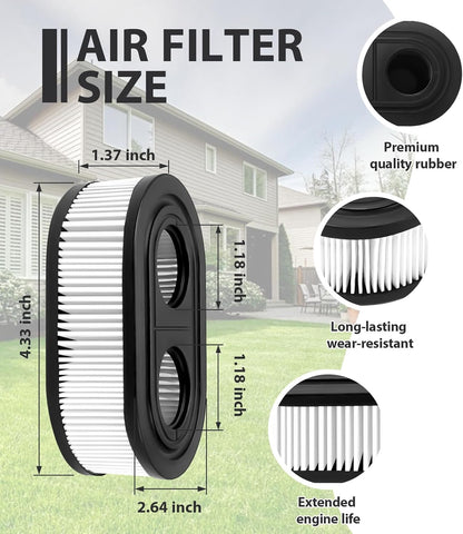 3PCS Air Filter Kits for Briggs And Stratton 798452 593260 5432 5432K Lawn Mower