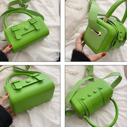 Small Crossbody Bags Square Box Green Purple Shoulder Purse Evening Clutch 1 PC