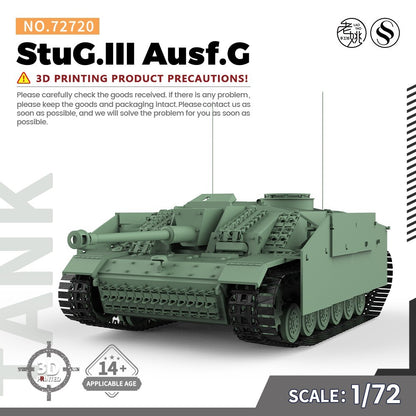 SSMODEL SS72720 1/72 25mm Military Model Kit StuG.III Ausf.G