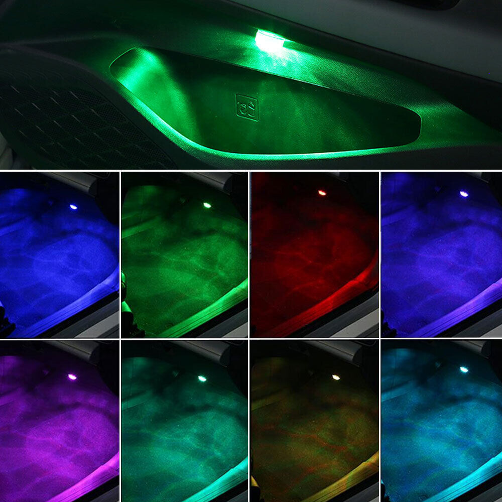 Colorful LED Lights Car Interior Accessories Atmosphere Lamp W/ Remote Control