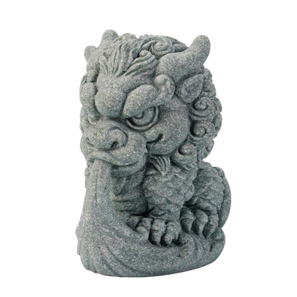 Cute Kylin Sandstone Tea Pet Ornament 8cm 3.2in Chinese Desktop Decor Tea Play