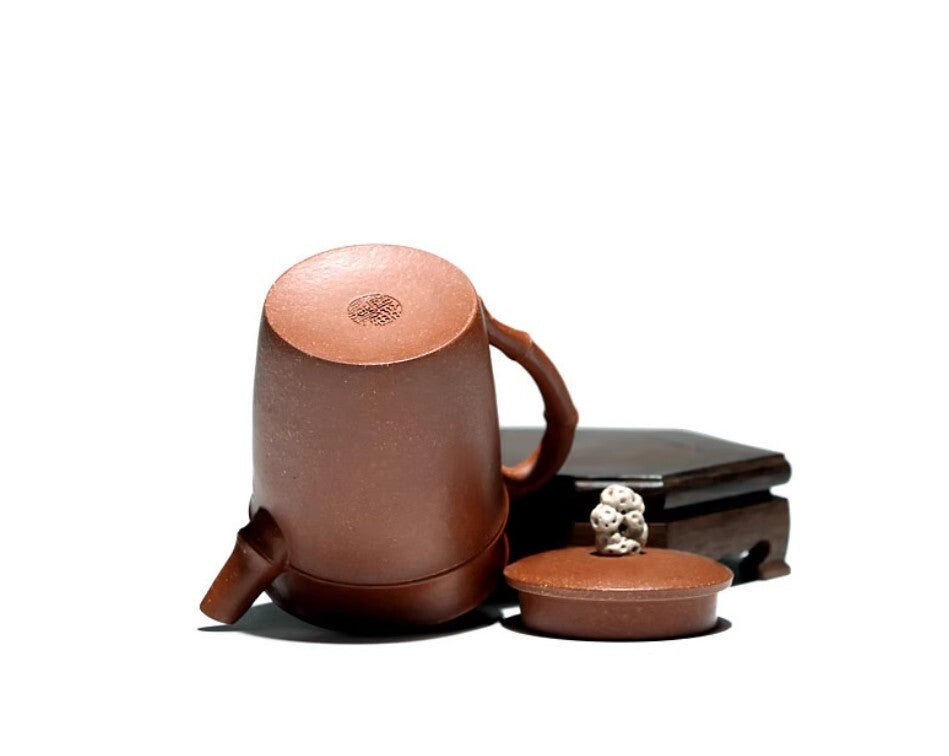 150cc chinese Yixing Handmade Zisha teapot Jiangpo Ni bamboo hu Gongfu Tea Pot