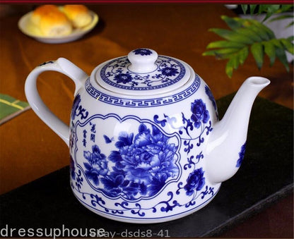 Blue and White Ceramic Teapot Large Capacity Household Insulated Teapot