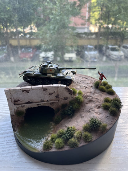 1/72 Suburban Bridge Scene Platform Model For Tank Military Scene/give Away Girl