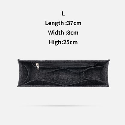 Purse Organizer Insert Felt Makeup Bag Zipper Luxury Handbag Tote Shaper Travel