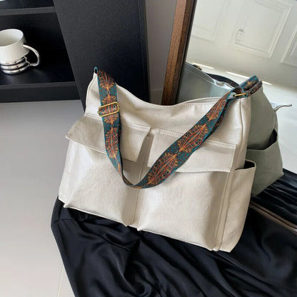Bag Pu Leather Multi Pocket Women's Handbag Shoulder Bags