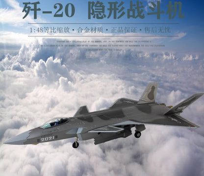 1:48 48CM J-20 Stealth Fighter Plane Aircraft Diecast Aviation Airplane Model