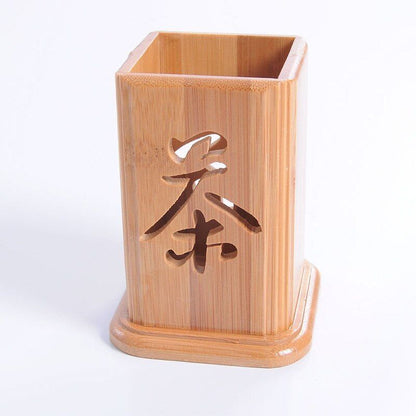 Bamboo Tea Set Cha Dao Chinese Classic Gongfu Tea Service Tools Tea Saucer Spoon