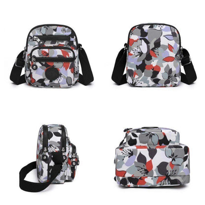Nylon Printing Shoulder Bags Elegant Crossbody Travel Fashion Zipper Pocket Bag