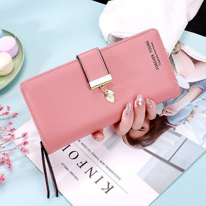 Fashion Long Wallets Synthetic Leather Zipper Coin Purse Hasp Clutch Bags Large