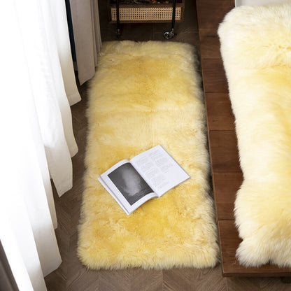 100% Pure Sheepskin Bed Mat Queen King Bed Cover Warm Australian Wool Blanket